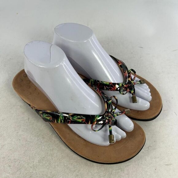 Vionic Bella II Womens Thong Sandals US 9 Tropical Flip Flop Comfort Flats Shoes - Picture 3 of 10
